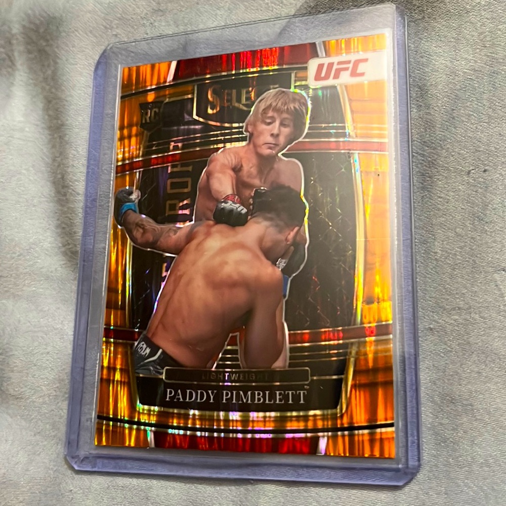 Paddy the Baddy Pimblett Orange Flash Rookie Card no. 61 2022 Panini Select